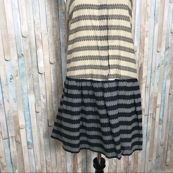 Madewell XS Trellis Stripe Drop Waist Dress Shift - Picture 5 of 8